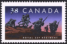 Timbre de 1989 - Royal 22e Régiment - Timbre du Canada